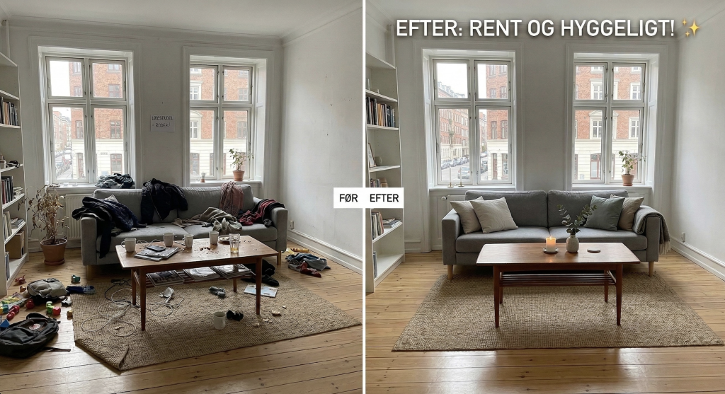 Rengøring af lejlighed